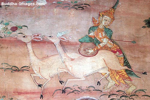 Sama is hit by an poisonous arrow in the side, shot by King Piliyakka