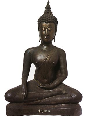 Sitting Buddha Image, Subduing Mara, Calling the earth to witness