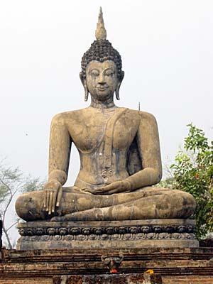 Buddha at Wat Mahathat, Sukhothai, Thailand