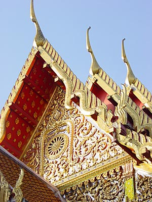 Gable decoration at Wat Benchamabophit, Bangkok